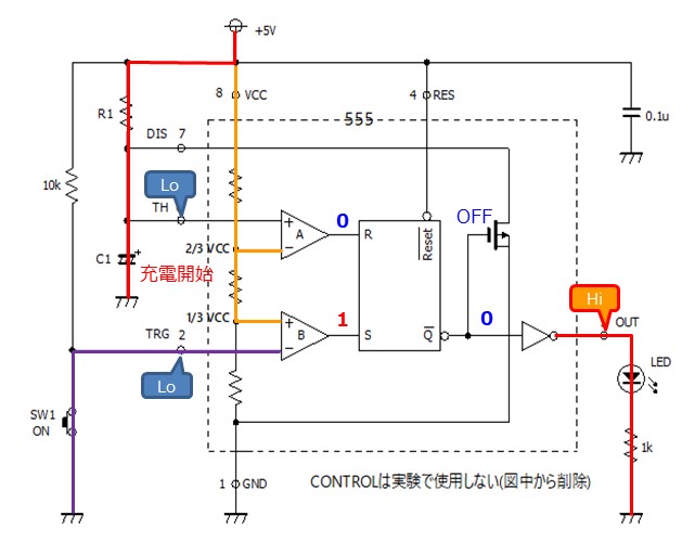 タイマーIC 555の実験 | 趣味の電子工作